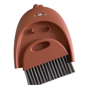 Imagem de Kit Mini Vassoura Pá Ursinho Limpeza Mesa Escritório Casa - marca