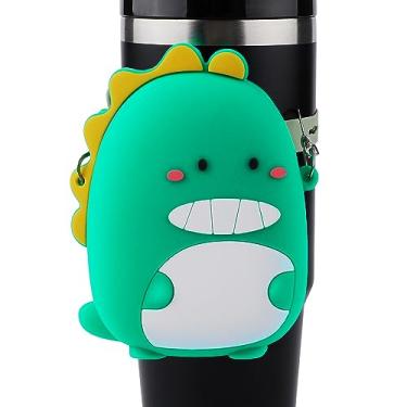 Imagem de Bolsa de garrafa de água para Stanley, bolsa de garrafa de dinossauro com zíper ajustável, bolsa de ginástica para copo Stanley de 1,134 g, acessórios para garrafa de água