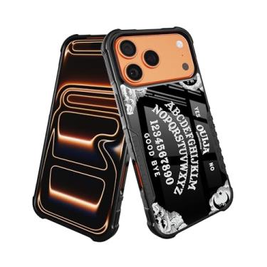 Imagem de LANJINDENG Capa compatível com iPhone 17 Pro, gótico, retrô, ouija, tabuleiro, design gótico, bruxa, para mulheres [amortecedor à prova de choque] [antiarranhões] [antiderrapante] capa de proteção