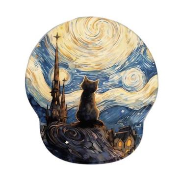 Imagem de Mouse pad com suporte de pulso Ergonomic Milk Silk 188x227x2,5 cm - yi