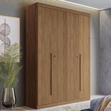 Imagem de Guarda-Roupa Casal Loanda 4 Portas 2 Gavetas Ripado Flex Jatoba - Pnr 