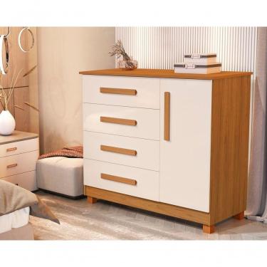 Imagem de Cômoda Grécia Com 4 Gavetas E Sapateira – Praticidade E Estilo Para Seu Quarto