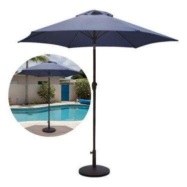 Imagem de Ombrelone Guarda Sol Central 2,30 Metros Com Base Jardim - Revomax Omb