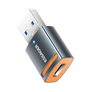 Imagem de Adaptador OTG Tipo-C Para USB Micro Fêmea Essager Conversor USB3.0 OTG