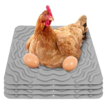 Imagem de 4 peças almofada de nidificação de galinha almofada lavável de 12 polegadas para cama de galinheiro reutilizável de silicone macio almofada de cama para galinheiro tapete de cama para galinhas que