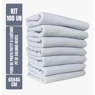 Imagem de Kit com 100 - Pano De Prato Liso - Branco - Neves Patty - Cozinha - Pi