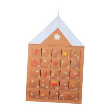 Imagem de Nishiyuenyi Calendário Do Advento de Natal com Bolsos, Bolsa para Pendurar Na Parede Ou Na Porta - Ideal para a Época Do Natal