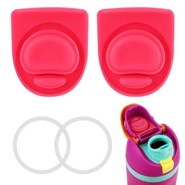 Imagem de 4 peças de anel de vedação de garrafa e tampa de substituição para Owala FreeSip 538.6 g 680.4 g 947.2 g 1,134.0 g, peças de tampa de borracha de silicone, acessórios de vedação de tampa, boca tampa