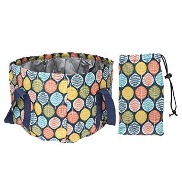 Imagem de Bacia de imersão para pés dobrável, grande capacidade de 21L, banheira dobrável para pés com alça e corda, à prova d'água, portátil, viagem, acampamento, pesca, poliéster,