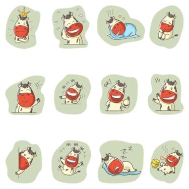 Imagem de Adesivo de Animais Kawaii para Quarto Infantil Decorativo de Parede e Cadernos 40x40cm