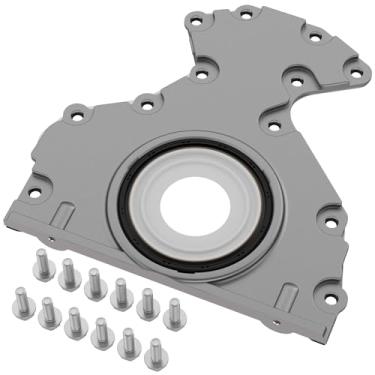 Imagem de Moker Tampa do bloco traseiro LS - Vedação de óleo traseira do virabrequim para GM 1998-2020, substitui o conjunto da carcaça GM 12639250, inclui vedações e parafusos - Retentor de vedação principal