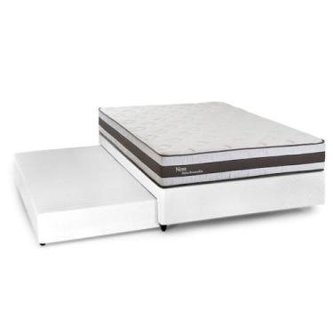 Imagem de Bicama Box Casal com Cama Auxiliar Herval Ness, Molas Ensacadas, 58x138x188 cm