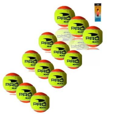 Imagem de kit 12 Bolas Beach Tennis Pro Praia Areia Quadra Esporte Jogos Persona