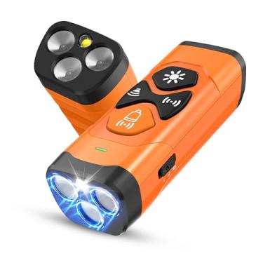 Imagem de Dispositivo ultrassônico de dissuasão de latidos de cães – Controle antilatido com 3 emissores, 4 modos, recarregável USB-C, lanterna LED – Dispositivo humanizado sem latido para treinamento interno e