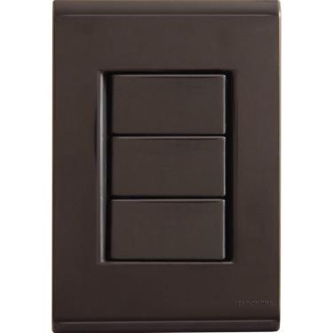 Imagem de Conjunto Placa Cega 4x2 Tramontina Liz Grafite Tramontina