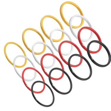 Imagem de Yuauy Arruela de volante de bicicleta de 1,5/2/2,5/3 mm, espaçador, cassete, fone de ouvido, gaxeta, suporte inferior, eixo do volante para bicicleta de estrada MTB, conjunto de 4 cores, total de 16