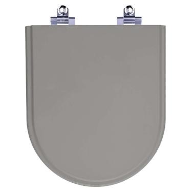 Imagem de Tampa De Vaso Sanitário Com Amortecedor Carrara Cinza Vip Para Bacia Deca