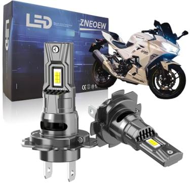 Imagem de ZNEOEW Compatível com Kawasaki Ninja EX300 300 (ano: 2012-2017) lâmpadas de farol, lâmpadas de farol de motocicleta H7 ou farol de neblina, 500% brilhante 12000LM 6000K branco, luzes internas; pacote