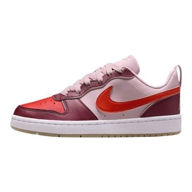 Imagem de Nike Tênis masculino Court Borough Low Recraft (criança grande), Particle Rose/Dragon Red/Dark Team Red, 19 BR
