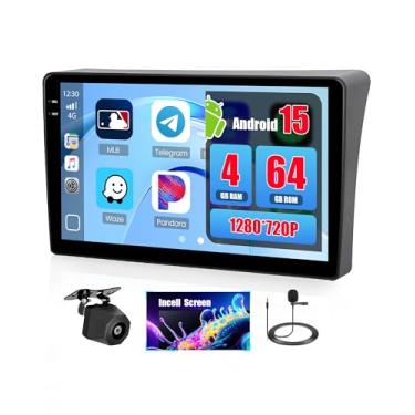 Imagem de Rádio veicular Android 15 de 4 + 64 GB para Nissan Navara 2006-2012 sem fio Carplay Android Auto, tela sensível ao toque Realdio de 22.9 cm na célula para Navara com WiFi Bluetooth5.0 GPS FM/RDS EQ