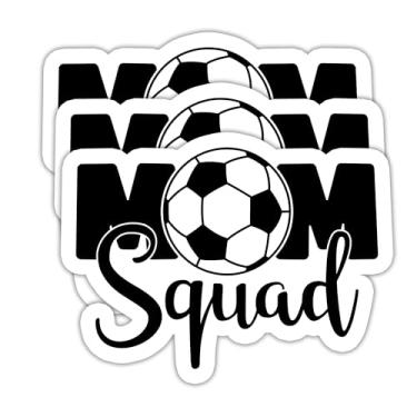 Imagem de (3 peças) Adesivo de vinil impermeável para copos, garrafas de água, laptops, álbuns, presentes de futebol para mamãe e amantes de futebol - 7,6 cm x 5,8 cm