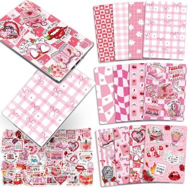 Imagem de TAKEALOOKO Papel cartolina Y2K para Kindle – 12 peças de inserção de capa traseira picante, acessórios de decoração e 50 peças de marcadores de leitura para e-reader Kindle, presente de livros para