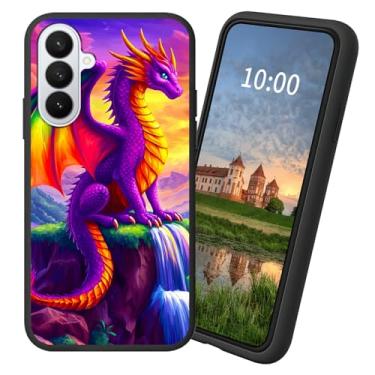 Imagem de Dikoer Capa para Samsung Galaxy S26 5G TPU macia fosca para doces, acessórios para celular masculino e feminino, capa de proteção à prova de choque, dragão roxo