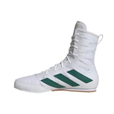 Imagem de adidas Tênis de boxe adulto unissex Hog 4, Branco/verde universitário/preto, 6 Women/5 Men