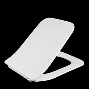 Imagem de Assento de vaso sanitário quadrado retangular SOFE fechar lentamente clique liberação rápida tampa da tampa do vaso sanitário