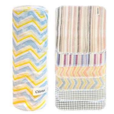 Imagem de Chloven Pacote com 30 toalhas de papel reutilizáveis, toalhas de papel laváveis de pano de algodão altamente absorventes para cozinha, alternativas de toalhas e guardanapos sem papel ecológicos