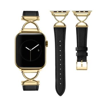 Imagem de Pulseira De Couro Feminina Para Apple Watch Ultra 3/2/1 49mm 42mm 44mm