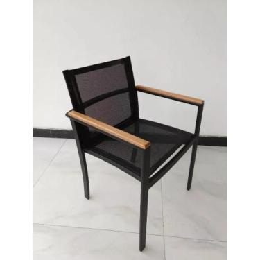 Imagem de Cadeira Perpétua Tela Sling E Alumínio Jardim Piscina Jantar - Sarah M