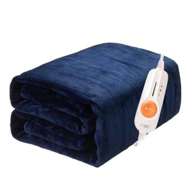 Imagem de Gintao Cobertor elétrico aquecido, manta elétrica de flanela dupla com 3 níveis de aquecimento, certificado ETL e FCC, proteção contra superaquecimento automático 4H, cobertor de aquecimento para