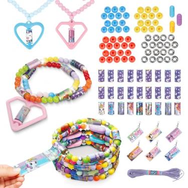 Imagem de Scarmat Kit de 320 peças para fazer adesivos de joias faça você mesmo, conjunto de pulseiras fofas de brinquedo para meninas com livro, conjunto de adesivos de pulseiras compartilháveis para meninas