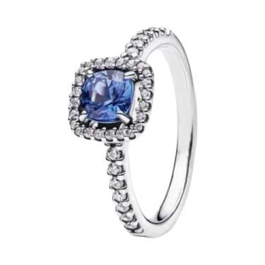 Imagem de Anel De Cristal Em Forma De Coração Com Coroa De Princesa Em Prata Est