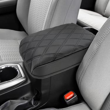 Imagem de KBH Capa de apoio de braço do console central para Toyota Tacoma 2016-2023, acessórios interiores, almofada de tampa do console médio, protetor de capa de descanso de braço, couro de vinil, preto