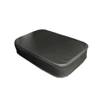Imagem de Capa de caixa de apoio de braço automotivo 30 x 19 x 5,5 cm, capa de console central de carro, capa de caixa de apoio de braço automático de espuma de memória, protetor universal de couro para apoio