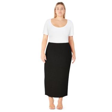 Imagem de City Chic Saia feminina plus size - Lora, Preto, 56