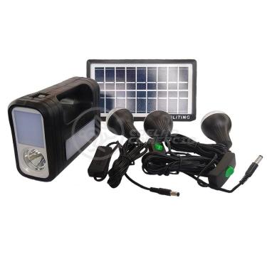 Imagem de Kit Lanterna Placa Solar Carregador Portatil Emergência