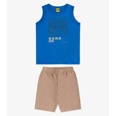 Imagem de Conjunto Infantil Machão com Bermuda Rovi Kids Azul - Rovitex Kids, 12