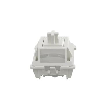 Imagem de Interruptor linear pré-lubrificado 5 pinos POM mola dupla com poste guia de luz, faça você mesmo para interruptores de teclado mecânicos (100 peças)