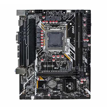 Imagem de Placa-mãe H410 Gaming LGA1200 para processadores Core i3 i5 i7 i9 de 10ª Geração Celeron e Pentium com suporte a memória 2666MHz capacidade 64G formato ATX áudio HD LAN Realtek 1000Mbit
