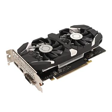 Imagem de VBESTLIFE Placa Gráfica 1050TI 4G, GPU GDDR5 de 128 Bits, Placa de Vídeo para Jogos de Computador Desktop PCIE 3.0 X16 Com Portas HDMI, DP, DVI, Ventilador de Resfriamento Duplo
