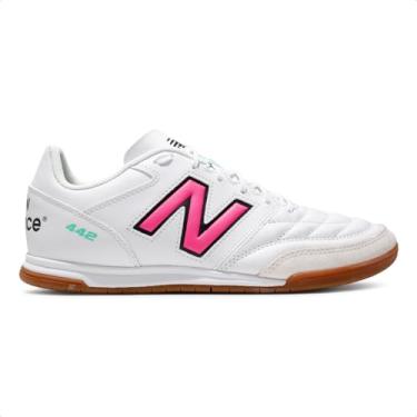 Imagem de Chuteira Futsal New Balance 442 V2 Team IN Branco/rosa - 41