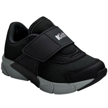 Imagem de Tênis Infantil Esportivo com Fecho Autocolante, Solado Flex, Mesh Respirável, para Meninos e Meninas, Antiderrapante Escolar (Preto/Prata, BR, Criança de 4 a 8 anos, Numérico, 25)