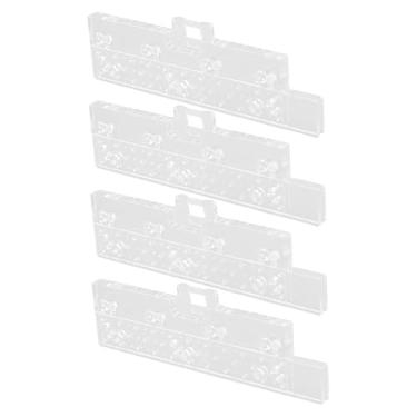 Imagem de 4 pares de lâminas de substituição de plástico com abas verticais para persianas, fixador fácil para reparo de persiana vertical, kit de reparo para uso doméstico