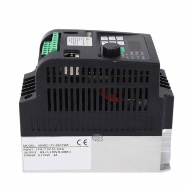 Imagem de Naroote Controlador de Velocidade de Frequência Variável 750W, Entrada 1PH 110V Saída 3PH 0-220V Acionamento Frequência Variável, Inversor 1PH para 3PH com Ventilador Refrigeração