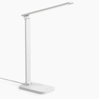Imagem de Luminária Abajur de Mesa LED Dobrável com Timer e Controle de Brilho Três temperaturas de cor Estudantes e Escritório(branco)