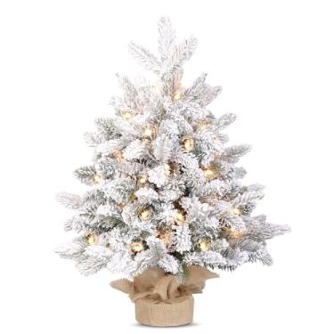 Imagem de Árvore de Natal pequena de 50 cm, mini árvore de Natal artificial de mesa sem luz para decoração de casa de ano novo, planta artificial