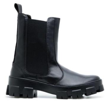 Imagem de Bota Chelsea Feminina Tratorada Cano Médio Confortável - San Lorenzo, 